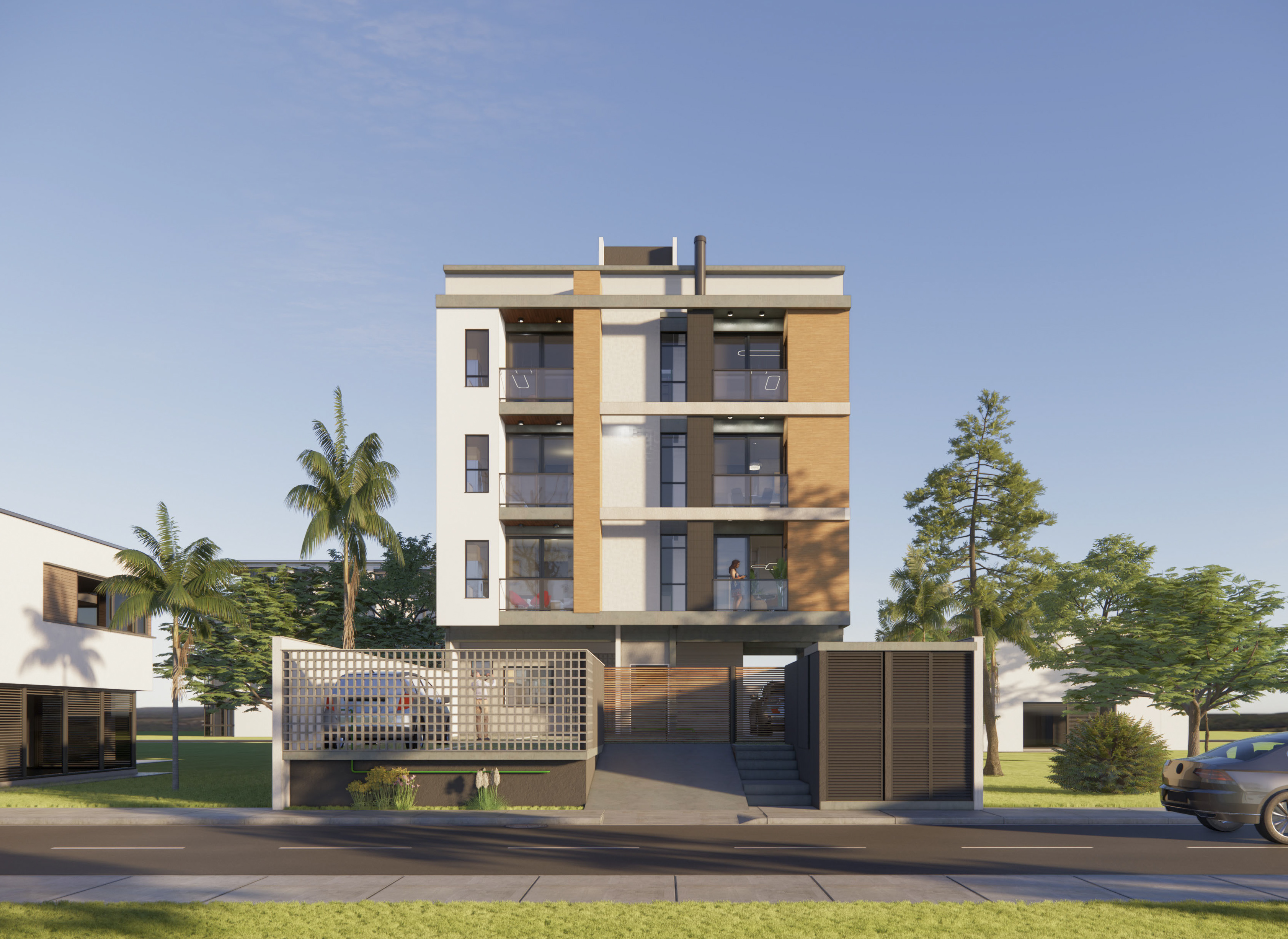 Projeto arquitetônico de edifício multifamiliar