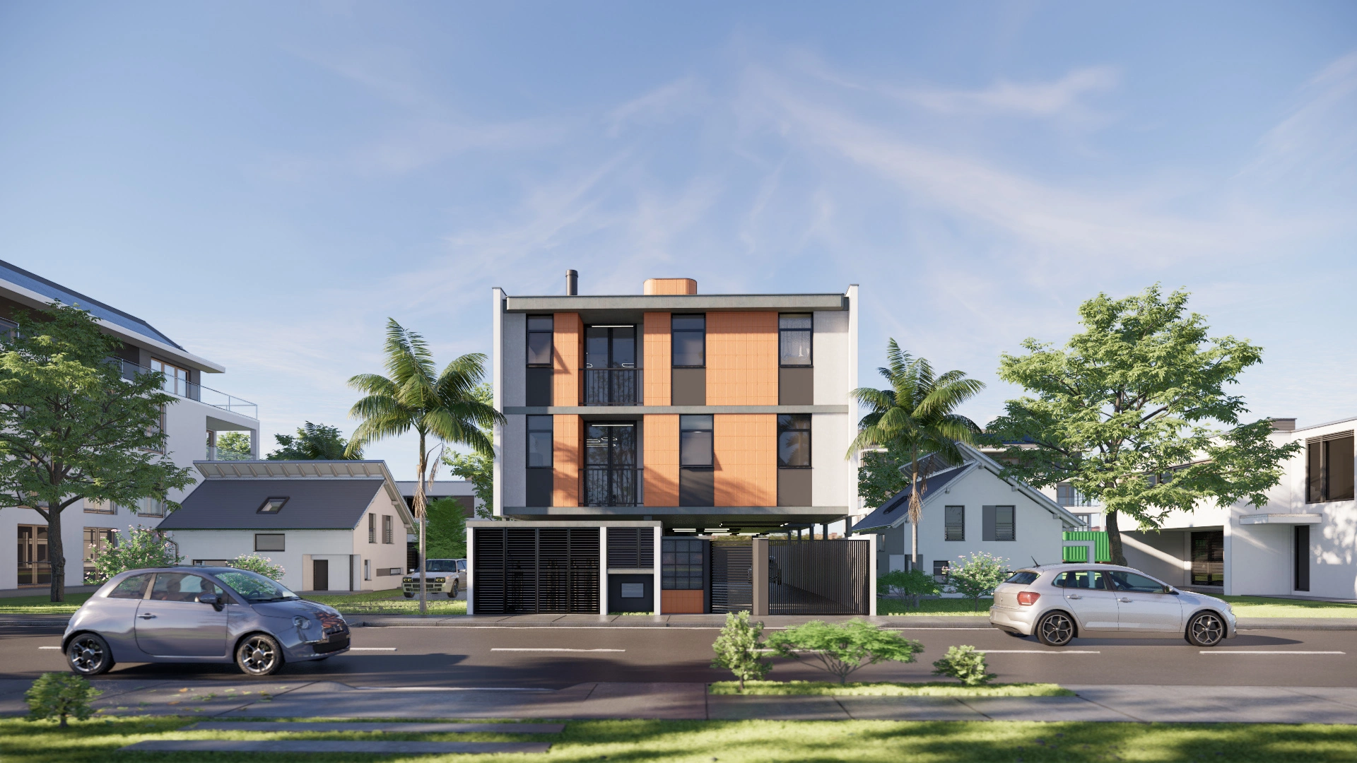 Fachada moderna de empreendimento residencial em Penha